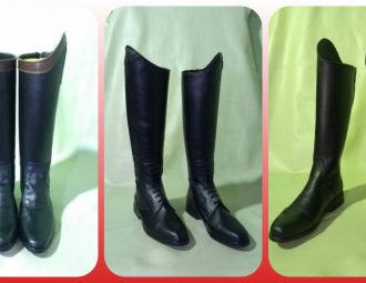 Botas artesanais de equitação material sintético